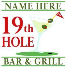 custom 19th hole sign