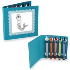 square coloring card - mermaid