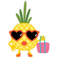pineapple tart - heart glasses