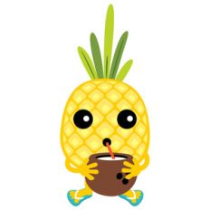 pineapple tart - coconut drink guy