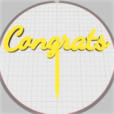 congrats cake stick