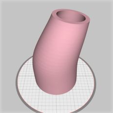 curved vase