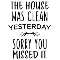 the house was clean phrase