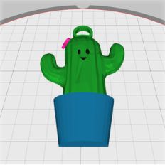 potted cactus pendant