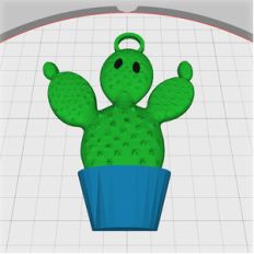 round-leaf cactus pendant