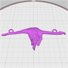 flamingo flying pendant