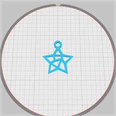 geometric star pendant
