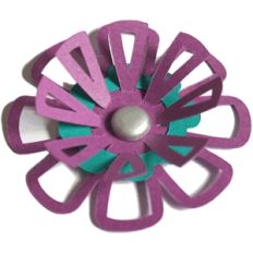 3d flower - outline