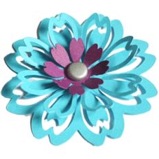 3d flower - heart petal