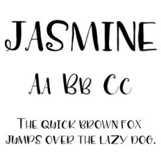 cg jasmine font