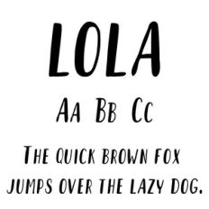 cg lola font