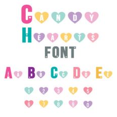 candy hearts font