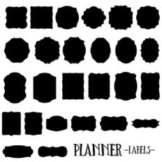 planner labels dingbat font