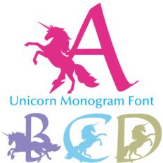 unicorn monogram font