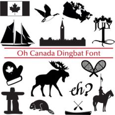 oh canada dingbat font