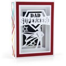 shadow box card superhero