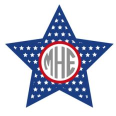 star monogram frame