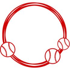 baseball balls circle frame
