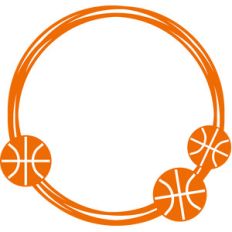 basketball balls circle frame