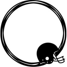 football helmet circle frame