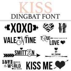 kiss dingbat font