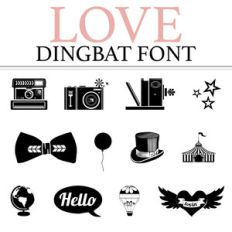 love dingbat font