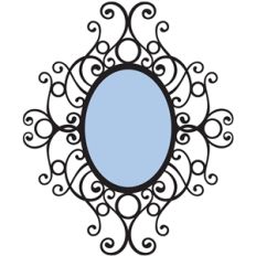 oval wrought iron frame