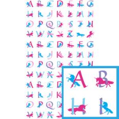 unicorn alphabet planner stickers