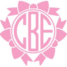 bows monogram frame