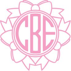 bows monogram frame