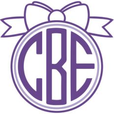 bow monogram frame