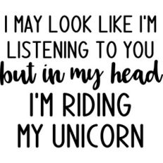 i may look like listening unicorn