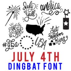 july 4th dingbat font