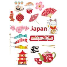 japan-themed planner stickers