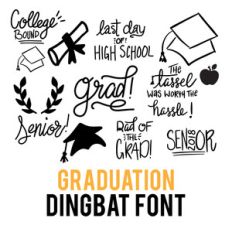 graduation dingbat font