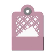 decorative cutout pocket/insert tag