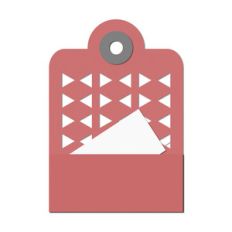 decorative cutout pocket/insert tag