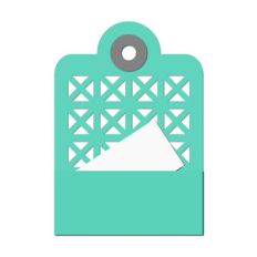 decorative cutout pocket/insert tag