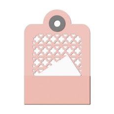 decorative cutout pocket/insert tag