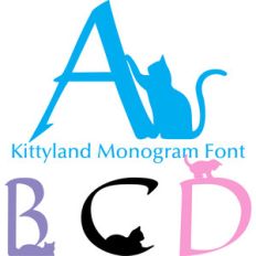 kitty land monogram font