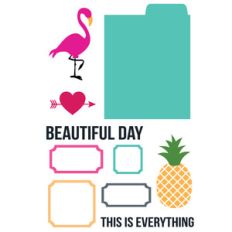 tropical summer planner stickers