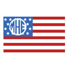 american flag monogram frame