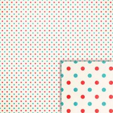 summer blue and red dots background paper