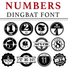numbers dingbat font
