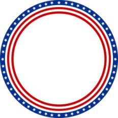 independence day flag circle frame