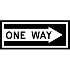 street plaque one way
