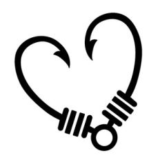 fish hook heart