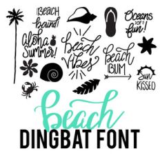 beach dingbat font