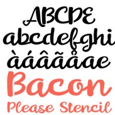 pn bacon please stencil