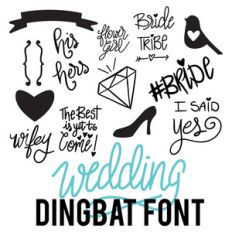 wedding dingbat font